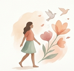 A soft illustration symbolizing adolescents and young adults exploring identity.